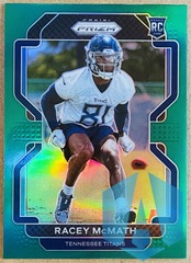 2021 Panini Prizm Racey McMath #409 Rookie Green Prizm RC Tennessee Titans